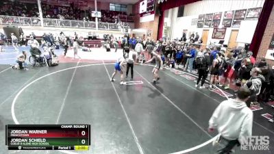132 lbs Champ. Round 1 - Jordan Warner, Frenchtown vs Jordan Schield, Coeur D`Alene High School