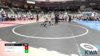 46 lbs Quarterfinal - Gerami President, Victory Grappling Club vs Eli Dicus, Fort Gibson Youth Wrestling