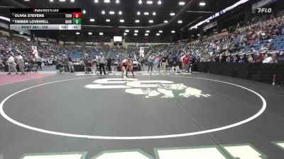 145 lbs 3rd Place Match - Olivia Stevens, Tecumseh - Shawnee Heights HS vs Timber Lovewell, Hays Hs