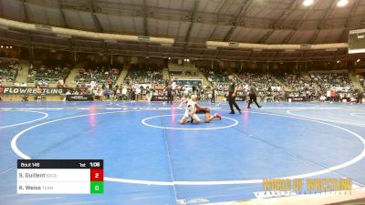 85 lbs 2nd Place - Santiago Guillent, Socal Grappling Club vs Kai Weiss, Team Hammer Academy