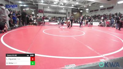 88 lbs Consi Of 8 #2 - Logan Vigueras, Team Tulsa Wrestling Club vs Dylan Miller, Standfast