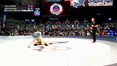 155 lbs Cons. Rd Of 32 - Alley Carver, Utah vs Josylyn Glass, California