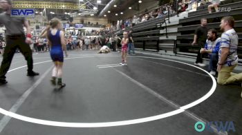 40-43 lbs Rr Rnd 1 - Sadie Beavers, Harrah Little League Wrestling vs Caroline Rice, Noble Takedown Club