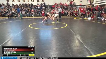 132 lbs 1st Place Match - Kendrick Huck, Nashua-Plainfield vs Easton Krall, Wapsie Valley