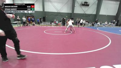 Junior FK - 190 lbs Semis - Mason Becker, White Center Warriors Wrestling Club vs Ethan Harvey, Big Cat Wrestling Club