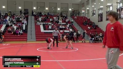 121 lbs Round 1 - Kyler Carreker, Hewitt Trussville Freshman vs Andrew Murphree, Corner