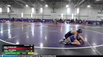 184 lbs Champ. Round 1 - Ben Strehlow, Luther vs Cael Mclaren, Cornell College