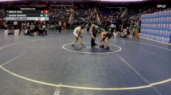 3A 106 lbs Cons. Semi - Jaxon Thomas, Piedmont High School vs Emilio Diaz, South Rowan High School