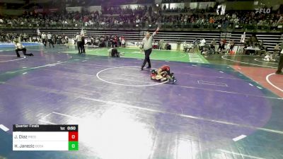 57 lbs Quarterfinal - Josiah Diaz, Predators vs Hudson Janezic, Ocean Township Rec