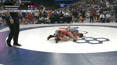 157 lbs Cons. Rd Of 16 - Kooper Kovnesky, Montana vs Rylen Hanson, Iowa