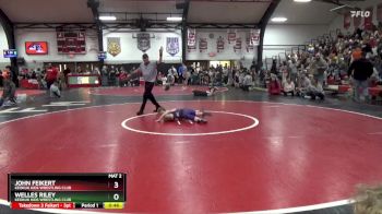 Round 2 - John Feikert, Keokuk Kids Wrestling Club vs Welles Riley, Keokuk Kids Wrestling Club