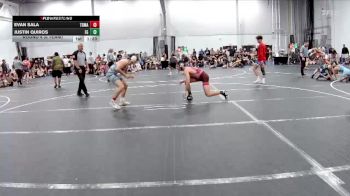 132 lbs Round 4 (6 Team) - Evan Sala, TDWC Maniacs vs Justin Quiros, Frost Gang