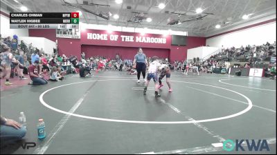 90 lbs Rr Rnd 4 - Charles Ohman, Mannford Pirate Youth Wrestling vs Waylen Higbee, Morrison Takedown Club