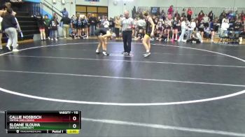 115 lbs Cons. Round 2 - Callie Nosbisch, Vinton-Shellsburg vs Sloane Slouha, Benton Community