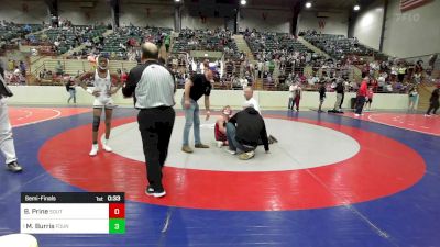 100 lbs Semifinal - Brighton Prine, South Georgia Athletic Club vs Malachi Burris, Foundation Wrestling