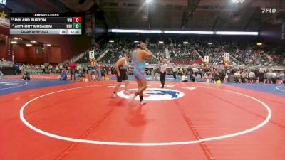 2A-285 lbs Quarterfinal - Roland Burton, Wyoming Indian vs Anthony Musalem, Wind River