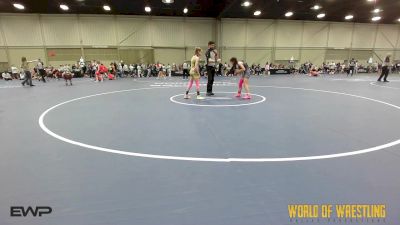 90 lbs 3rd Place - Faith Bushor, Aztec Lady Warriors vs Kynlee Johnson, Sisters On The Mat