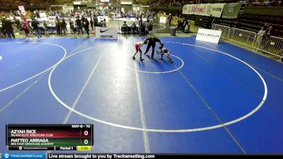 70 lbs Cons. Round 5 - Azyah Rice, Inland Elite Wrestling Club vs Matteo Arriaga, Red Star Wrestling Academy