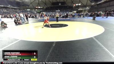 92 lbs Cons. Round 4 - Adan Lohman, Mat Demon Wrestling Club vs Andre Martinez, Sua Sponte Wrestling Club