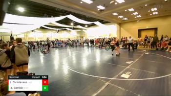 120 lbs Semifinal - Londyn Gamble, Bear River Wrestling Club vs Lyndie Christensen, Juab Wrestling Club (JWC)