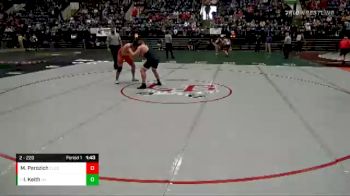 2 - 220 lbs Semifinal - Izaak Keith, Union vs Michael Perozich, Clarke County