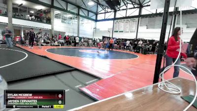 114-126 lbs Quarterfinal - Dylan McGrew, Normal Community West High Sch vs Jayden Cervantes, Evergreen Park High School