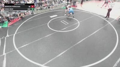 150 lbs Champ. Round 1 - Marcos Peñaloza, Braveheart WC vs Greg Ruiz, Sonora High