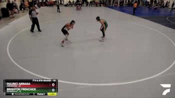 95 lbs Quarterfinal - Brighton Frenchick, Paynesville vs Maurici Arriaga, Crookston