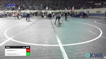60 lbs Consolation - Lorenzo Hawkins, Tulsa Blue T Panthers vs Clay Blankenship, Mustang Bronco Wrestling Club