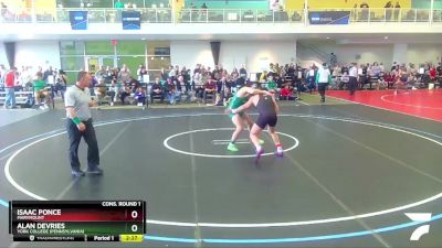 165 lbs Cons. Round 1 - Alan DeVries, York College (Pennsylvania) vs Isaac Ponce, Marymount