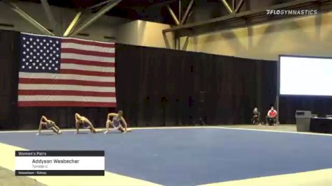 Addyson Wesbecher - Women's Pairs, Tumble U - 2021 USA Gymnastics Championships