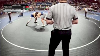 D 1 144 lbs Champ. Round 1 - Cole Mire, St. Paul`s vs Christopher Stricker, Jesuit