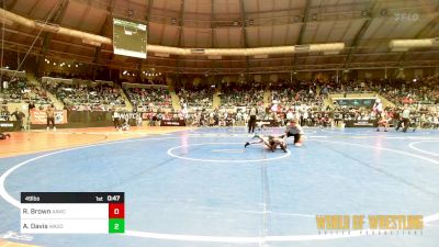 49 lbs Consi Of 32 #2 - Reed Brown, All-American Wrestling Club vs Aksel Davis, Wagoner Takedown Club