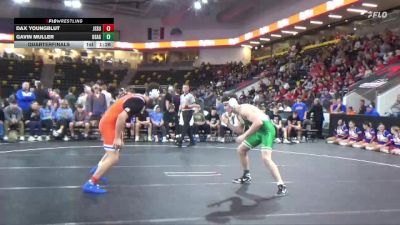 190 lbs Quarterfinal - Gavin Muller, Osage vs Dax Youngblut, Jesup