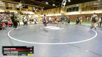 119 lbs Semifinal - Samuel Navarro, Junior Panther Wrestling vs Nathan Reyes, Matrats