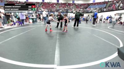 43 lbs Round Of 16 - Dominic McGhghy, Darko Valley Wolf Pack vs Wyatt McCrary, Weatherford Youth Wrestling