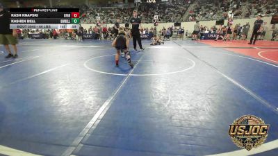 60 lbs Round Of 16 - Kash Knapski, Kingfisher YellowJackets vs Kashen Bell, Division Bell Wrestling