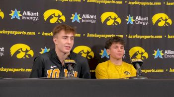 Drake Ayala And Joey Cruz After Iowa's 28-6 Win Over Illinois