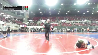 50 lbs Semifinal - Carter Gomez, Top Of The Rock vs Santos Hernandez, Scrap Yard Garage Wrestling