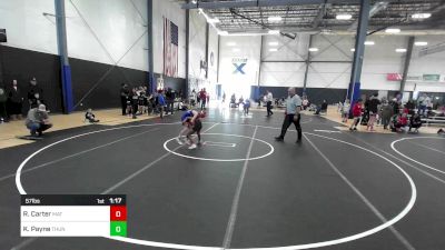 57 lbs Quarterfinal - Roman Carter, Mat Demon WC vs Kensi Payne, Thunder Mountain WC