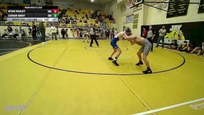 112 lbs Consi Of 8 #1 - Ryan Bailey, Tahlequah Wrestling Club vs Logan Gray, Vinita JH