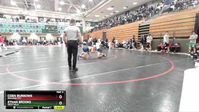 150 lbs Cons. Round 2 - Coen Burrows, Boulder City vs Ethan Brooks, West Hills