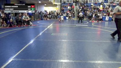 96 lbs 3rd Place - Corbin Horner, Derry Area vs Aiden May, Elder