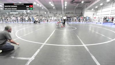 52 lbs Rr Rnd 1 - Hunter Weimer, Midwest RTC vs Malakai Evans, Ragin Raisins Fredonia ES