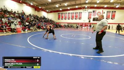 133 lbs Champ. Round 1 - Makai Ito, Palomar College vs Giancarlo Plaza, Menlo NWCA