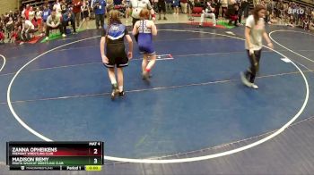 95 lbs Round 5 - Madison Remy, Fruita Wildcat Wrestling Club vs Zanna Opheikens, Fremont Wrestling Club