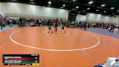 52-54 lbs Round 3 - Grayson Gillham, Team Conquer Wrestling vs Kingston Molina, Texas