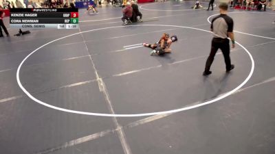 12U GIRLS - 75 lbs Cons. Semis - Kenzie Hager, Grapplers vs Cora Newman, Rochester Century Panthers