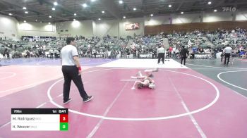 78 lbs Consi Of 8 #2 - Marc Rodriguez, Red Wave WC vs Hunter Weaver, Relentless