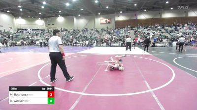 78 lbs Consi Of 8 #2 - Marc Rodriguez, Red Wave WC vs Hunter Weaver, Relentless